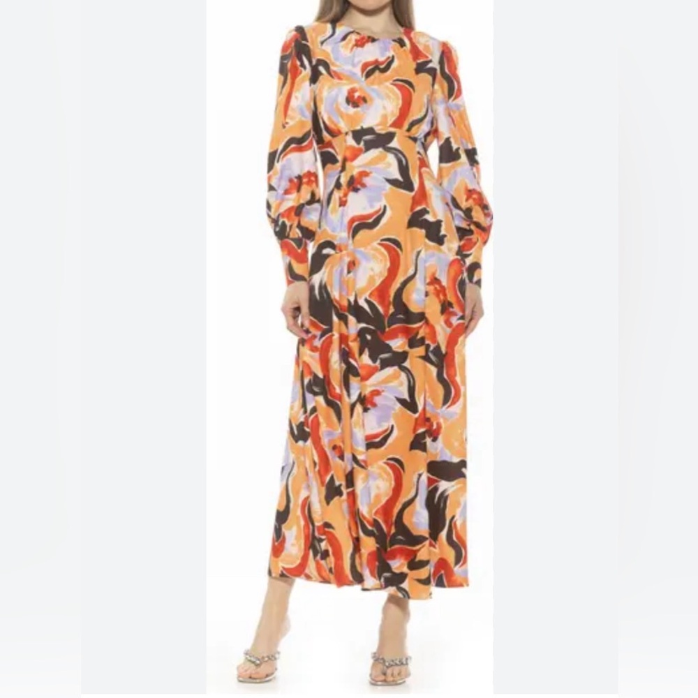 Alexia Admor Yesenia Long Sleeve Empire Waist Maxi Dress